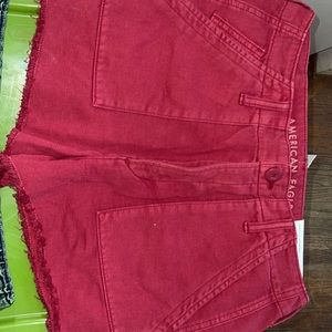 Red Denim shorts
